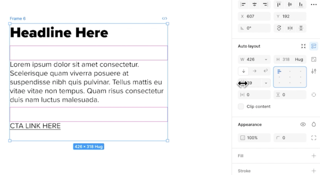 add auto layout figma